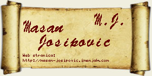 Mašan Josipović vizit kartica